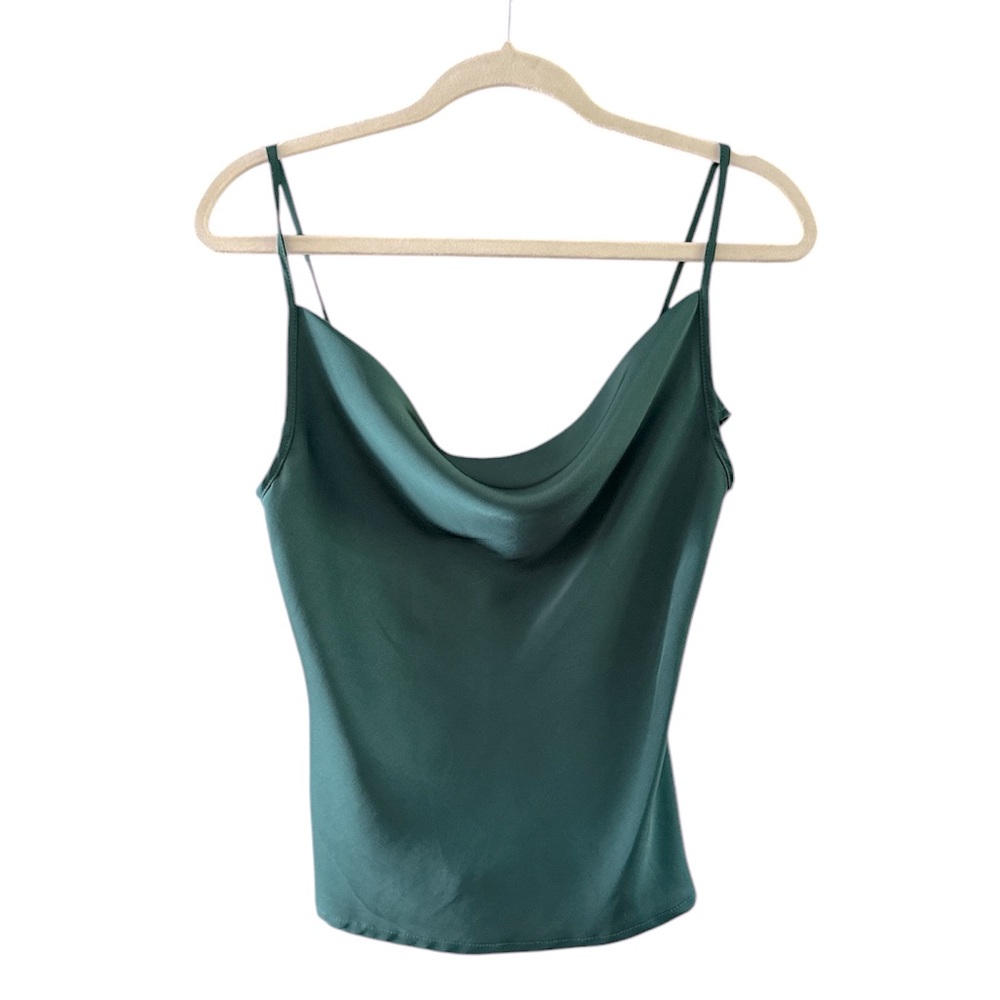 New SHEIN Women’s Draped Front Cami Color Green Size XS